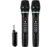 JQVDE Microfono wireless professionale portatile Bluetooth for karaoke, studio di registrazione, feste in casa, canto, adatto for altoparlanti for auto(1 Mic Normal)