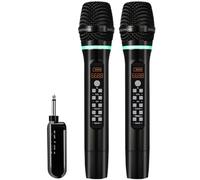 JQVDE Microfono wireless professionale portatile Bluetooth for karaoke, studio di registrazione, feste in casa, canto, adatto for altoparlanti for auto(2 Mic Normal)