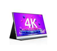 JQVDE Monitor portatile 4K da 15,6 pollici 100% sRGB HDR IPS UHD USB-C Display for computer portatile HDMI con Smart Cover e doppi altoparlanti(US PLUG)