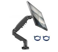 JQVDE NUOVO F80 Desktop 17 "-30" LCD Supporto per monitor LED Braccio Molla a gas Molla a gas a movimento completo Flexi Supporto TV Carico 2-9 kg(Grigio)