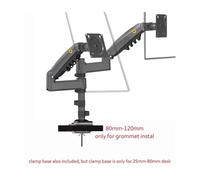 JQVDE Nuovo H180 Full Motion 17 "-27" doppio monitor supporto da tavolo per pc braccio a molla a Gas supporto per TV LCD 2-9kg 200x100(For thick desk)