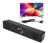 JQVDE Soundbar for PC, Altoparlante Bluetooth cablato e Wireless, Alimentato Tramite USB, Adatto for TV, PC, Laptop, Sistema Audio Surround for Home Theater da Gioco(Wired Version)
