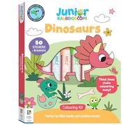 Jr Kaleidoscope - Kit da colorare con dinosauri, include tampone da colorare, 5 pennarelli e 50+ adesivi, kit di attività creative per bambini dai 3 ai 5 anni