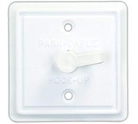 JR Products 47795 Polar Bianco Square Cavo TV Piastra