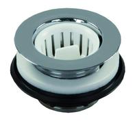 JR Products 95035 Strainer with Threaded Basket - Chrome