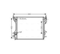 JR2040 AVA QUALITY COOLING Radiatore, Raffreddamento motore per JAGUAR
