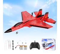 Jradse Aereo Telecomandato, 2.4 GHz Aereo RC, 2 Modalità di Avvio Aerei Telecomandati con Sistema di Volo Giroscopico a 3 Assi, Luce Notturna a LED e Ricarica USB per Principianti e Bambini