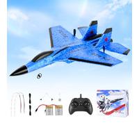 Jradse Aereo Telecomandato, 2.4 GHz Aereo RC, 2 Modalità di Avvio Aerei Telecomandati con Sistema di Volo Giroscopico a 3 Assi, Luce Notturna a LED e Ricarica USB per Principianti e Bambini