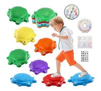 Jradse Pietre sensoriali per bambini, 8 pezzi Pietre per l'equilibrio a forma di rana, antiscivolo, per bambini, per percorsi a ostacoli interni/esterni, giocattoli