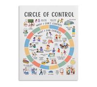JRBJWYVV Educational Metal Sign Circle of Control Mental Health Tool for Self Regulation Classroom Decor Aid Calming Corner 8 X 12 in