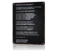 JRBJWYVV Sarcastic Success Rent Is Due Tin Plate Novelty Wall Decor for Garage Shed Workshop 8 X 12 in