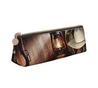 JRBWTDBW American West Rodeo Astuccio in pelle con design sottile con cerniera metallica, tascabile, per studenti, ufficio, università, scuola media, bianco, Taglia unica, Set di zaini per la scuola