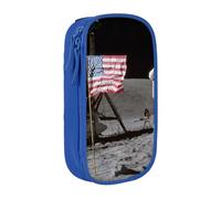 JRBWTDBW Astronauta On The Moon Astuccio per studenti Ragazze Ragazzi Grande Capacità Adulto Pen Maker Matita Pouch Organizzatore Ufficio Semplice Durevole Multifunzionale Matita Bag, Blu, Taglia