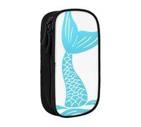 JRBWTDBW Astuccio a forma di coda di sirena, per studenti, ragazze, ragazzi, grande capacità, per adulti, per creatore di penne, astuccio per ufficio, semplice e durevole, multifunzionale, Nero ,