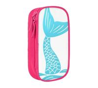 JRBWTDBW Astuccio a forma di coda di sirena, per studenti, ragazze, ragazzi, grande capacità, per adulti, per creatore di penne, astuccio per ufficio, semplice e durevole, multifunzionale, rosa,