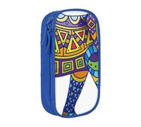 JRBWTDBW Astuccio colorato con elefante per studenti ragazze ragazzi grande capacità adulto penna maker matita astuccio organizzatore ufficio semplice durevole multifunzionale matita borsa, Blu,