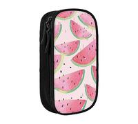 JRBWTDBW Astuccio con anguria e frutta fresca per studenti ragazze ragazzi grande capacità adulto penna maker matita astuccio organizzatore ufficio semplice durevole multifunzionale matita borsa, Nero
