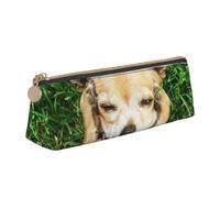 JRBWTDBW Astuccio in pelle con cane chihuahua, design sottile, con cerniera metallica, formato tascabile, per studenti, ufficio, università, scuola media, bianco, Taglia unica, Set di zaini per la