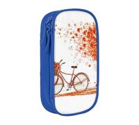 JRBWTDBW Astuccio per matite con albero autunnale con vecchia bici invecchiata per studenti ragazze ragazzi grande capacità adulto penna maker matita astuccio organizzatore ufficio semplice durevole