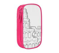 JRBWTDBW Astuccio per matite con bandiera italiana del Colosseo romano per studenti ragazze ragazzi grande capacità per adulti portapenne astuccio per ufficio organizer semplice durevole