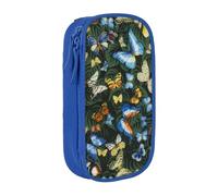 JRBWTDBW Astuccio per matite con farfalla colorata con foglia per studenti ragazze ragazzi grande capacità adulto penna maker matita astuccio organizer per ufficio semplice durevole multifunzionale