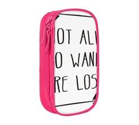 JRBWTDBW Astuccio per matite con scritta in inglese "Not All Who Wander are Lost", per studenti, ragazze, ragazzi, grande capacità, per adulti e adulti, organizer per ufficio, semplice e resistente,