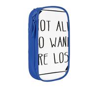 JRBWTDBW Astuccio per matite con scritta in inglese "Not All Who Wander are Lost", per studenti, ragazze, ragazzi, grande capacità, per adulti e adulti, organizer per ufficio, semplice e resistente,