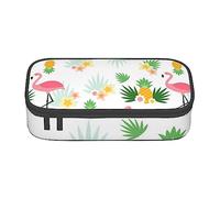 JRBWTDBW Astuccio per penne di grande capacità con fenicotteri e ananas, astuccio di grande capacità per studenti, astuccio per cancelleria con cerniera liscia, astuccio portatile per matite per