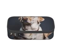 JRBWTDBW Astuccio per penne di grande capacità, con simpatico cane labrador, astuccio di grande capacità per studenti, astuccio per cancelleria con cerniera liscia, astuccio portatile per scuola e
