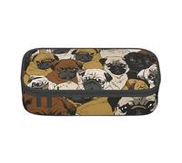 JRBWTDBW Astuccio per penne di grande capacità Imagen De Pug Astuccio per matite di grande capacità per studenti Astuccio per cancelleria Astuccio con cerniera liscia Astuccio portatile per forniture