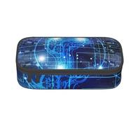 JRBWTDBW Astuccio per penne di grande capacità, intelligenza artificiale, cervello di grande capacità, per studenti, astuccio per cancelleria con cerniera liscia, astuccio portatile per matite per