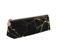 JRBWTDBW Astuccio portapenne in pelle color oro nero con carta da parati, design sottile, con cerniera metallica, formato tascabile, per studenti, ufficio, università, scuola media, bianco, Taglia