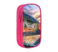 JRBWTDBW Big Fish Astuccio per studenti Ragazze Ragazzi Grande Capacità Adulto Pen Maker Matita Pouch Organizzatore Ufficio Semplice Durevole Multifunzionale Matita Bag, rosa, Taglia unica, Bagaglio a