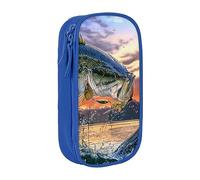 JRBWTDBW Big Fish Astuccio per studenti Ragazze Ragazzi Grande Capacità Adulto Pen Maker Matita Pouch Organizzatore Ufficio Semplice Durevole Multifunzionale Matita Bag, Blu, Taglia unica, Bagaglio a