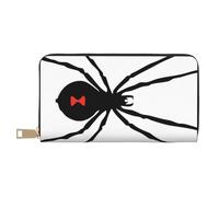 JRBWTDBW Black Spider - Pochette lunga da donna in finta pelle, elegante, elegante, per donne moderne, grande capacità, porta carte e tasche organizer, borsa resistente per i viaggi di tutti i giorni,