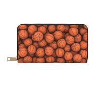 JRBWTDBW Borsetta lunga da donna in finta pelle arancione da basket chic ed elegante per donne moderne, grande capacità, porta carte e tasche organizer, borsa resistente per i viaggi di tutti i