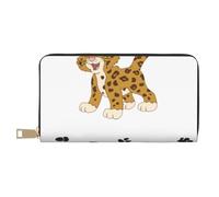 JRBWTDBW Carino Jaguar lungo pochette in ecopelle chic elegante portafoglio da donna per donne moderne grande capacità porta carte e tasche organizer borsa durevole borsa per i viaggi di tutti i