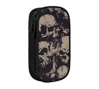 JRBWTDBW Cool Skull Graphics Astuccio per Studenti Ragazze Ragazzi Grande Capacità Adulto Pen Maker Matita Pouch Organizzatore Ufficio Semplice Durevole Multifunzionale Matita Bag, Nero , Taglia