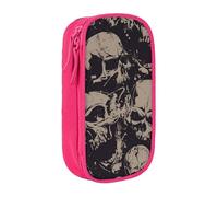 JRBWTDBW Cool Skull Graphics Astuccio per Studenti Ragazze Ragazzi Grande Capacità Adulto Pen Maker Matita Pouch Organizzatore Ufficio Semplice Durevole Multifunzionale Matita Bag, rosa, Taglia unica,