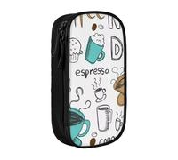 JRBWTDBW Delizioso astuccio per matite da caffè per studenti ragazze ragazzi grande capacità adulto penna creatore matita astuccio organizzatore ufficio semplice durevole multifunzionale matita borsa,