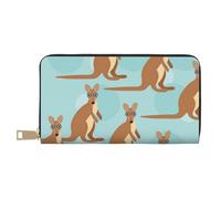 JRBWTDBW Divertente per Kangaroo Zoo Pochette Lunga in Ecopelle Chic Elegante Portafogli da Donna per Donne Moderne Porta Carte di Grande Capacità e Tasche Organizzatrici Borsa Durevole Borsa per i