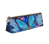 JRBWTDBW Grazioso astuccio in pelle con farfalla dal design sottile con cerniera metallica, formato tascabile, per studenti, ufficio, università, scuola media, bianco, Taglia unica, Set di zaini per