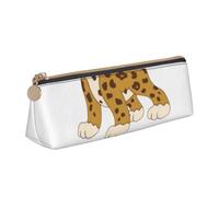 JRBWTDBW Grazioso astuccio in pelle Jaguar dal design sottile con cerniera metallica, tascabile, per studenti, ufficio, università, scuola media, bianco, Taglia unica, Set di zaini per la scuola