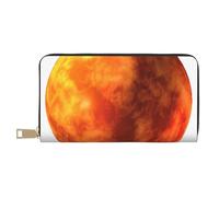 JRBWTDBW Mars Planet - Pochette lunga da donna in finta pelle, elegante e alla moda, con porta carte di credito e tasche organizer, borsa resistente per i viaggi di tutti i giorni, bianco, Taglia