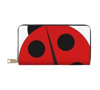 JRBWTDBW Pochette lunga in ecopelle a forma di coccinella, elegante e alla moda, portafogli da donna moderna, grande capacità, porta carte e tasche organizer, borsa resistente per i viaggi di tutti i