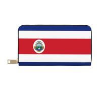 JRBWTDBW Pochette lunga in ecopelle con bandiera del Costa Rica, elegante e alla moda, portafogli da donna moderne, grande capacità, porta carte e tasche organizer, borsa resistente per i viaggi di