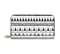 JRBWTDBW Pochette lunga in ecopelle con motivi nativi americani, eleganti e alla moda, portafogli da donna moderne, grande capacità, porta carte e tasche organizer, borsa resistente per i viaggi di