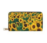 JRBWTDBW Portafogli da donna con molti bellissimi girasoli lunghi in finta pelle chic ed elegante per donne moderne, grande capacità, porta carte e tasche organizer, borsa resistente per i viaggi di