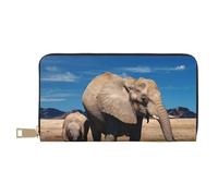 JRBWTDBW Portafoglio lungo da donna in finta pelle con orecchie grandi elefante, elegante e alla moda, con porta carte di credito e tasche organizer, borsa resistente per i viaggi di tutti i giorni,