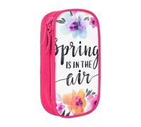 JRBWTDBW Spring is in The Air Pencil Case per studenti Ragazze Ragazzi Grande Capacità Adulto Pen Maker Matita Pouch Organizzatore Ufficio Semplice Durevole Astuccio Multifunzionale, rosa, Taglia
